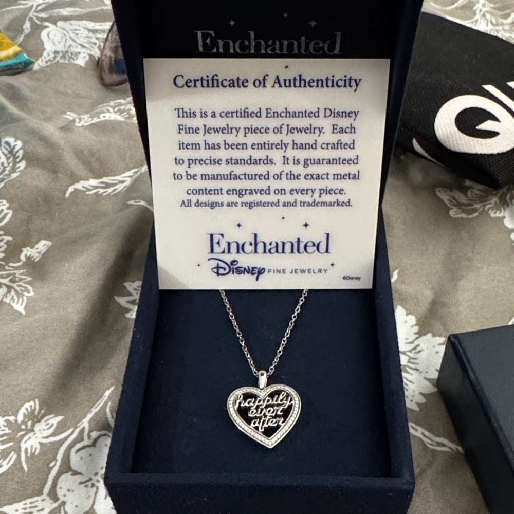 Enchanted Disney Silver Heart Necklace